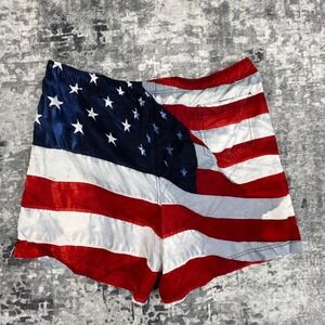 Vtg Polo Sport Swim Trunks Mens XXL Red White Blue American Flag